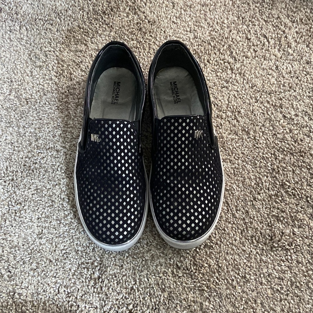 Michael Kors perforated slip on shoes